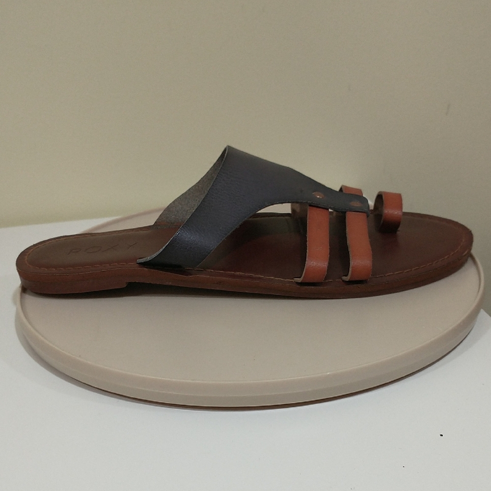 Roxy Brown and Gray Sandals